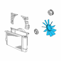 OEM BMW Z3 Radiator Cooling Fan Diagram - 11-52-7-831-113