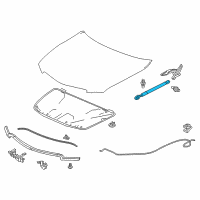 OEM 2014 Acura RLX Damper L, Hood Open Diagram - 74195-TY2-A02