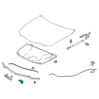 OEM Acura RLX Lock Assembly, Hood (Security Switch) Diagram - 74120-TY2-A01