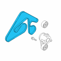 OEM 2016 Hyundai Equus Ribbed V-Belt Diagram - 25212-3F501
