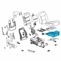 OEM Cadillac Escalade Seat Cushion Pad Diagram - 23282504