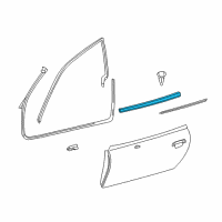 OEM 2001 BMW Z3 Inner Left Window Channel Cover Diagram - 51-41-8-397-817