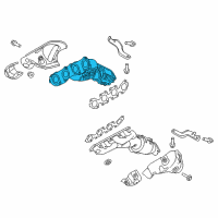 OEM Hyundai Genesis Exhaust Manifold Catalytic Assembly, Right Diagram - 28510-3F610