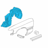 OEM Acura Fender, Left Front (Inner) Diagram - 74151-SZ3-010