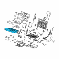 OEM 2018 Cadillac Escalade Seat Cushion Pad Diagram - 23470753