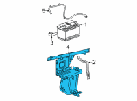 OEM 2022 GMC Yukon XL Battery Tray Diagram - 84817040