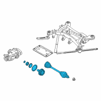 OEM 2013 BMW ActiveHybrid 3 Cv Axle Assembly Rear Left Diagram - 33-20-7-622-853