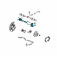 OEM 2003 Honda Pilot Caliper Sub-Assembly, Left Rear (Reman) Diagram - 43019-S3V-A00RM