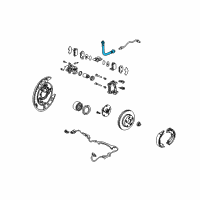 OEM Acura Hose Set, Rear Brake Diagram - 01466-S3V-A00