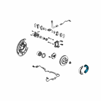 OEM 2006 Honda Pilot Shoe B, Driver Side Parking Brake Diagram - 43155-S9V-A11