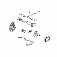 OEM 2009 Honda Ridgeline Shoe A, Parking Brake Diagram - 43153-S9V-A21