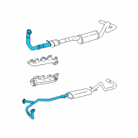 OEM 2001 Ford E-350 Super Duty Front Pipe Diagram - XC2Z-5A212-AA