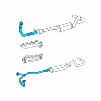 OEM Ford E-350 Super Duty Front Pipe Diagram - 7C2Z-5A212-LA