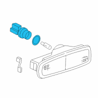 OEM 1994 Honda Accord Socket (2) Diagram - 34305-SH3-A01