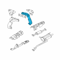 OEM Hyundai Sonata Exhaust Manifold Assembly, Left Diagram - 28510-37152