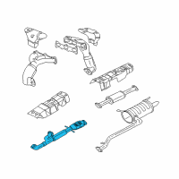 OEM 2001 Hyundai Sonata Front Exhaust Pipe Diagram - 28610-38310