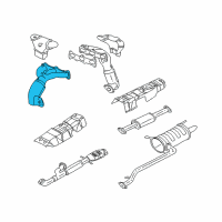 OEM 1999 Hyundai Sonata Exhaust Manifold Assembly, Right Diagram - 28510-37162