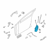 OEM 2010 Ford Focus Latch Diagram - 9S4Z-5421812-A