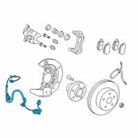 OEM Lexus RX450h Sensor, Speed, Front LH Diagram - 89543-48060