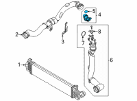 OEM 2022 Ford Bronco Sport TUBE - AIR INLET Diagram - LX6Z-6F072-C