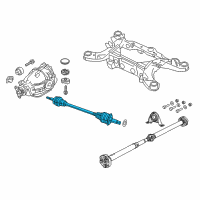 OEM 2015 Dodge Challenger Axle Half Shaft Diagram - 68277002AB