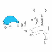 OEM 2008 Lincoln Navigator Fender Liner Diagram - 7L1Z-16102-A