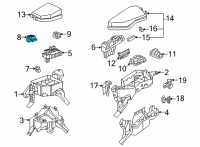 OEM 2014 Lexus ES350 Block Assembly, Relay Diagram - 82660-33050