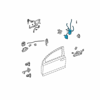 OEM 2008 Honda Fit Lock Assembly, Left Front Power Door Diagram - 72150-SAA-G22