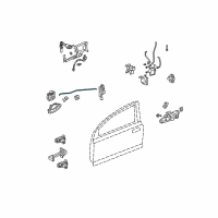 OEM 2007 Honda Fit Rod, R. FR. Inside Handle Diagram - 72131-SAA-G01