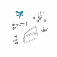 OEM Honda Cylinder, Driver Side Door Diagram - 72185-SLN-A01