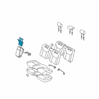 OEM 2010 Lexus GS460 Rear Seat Center Armrest Cup Holder Sub-Assembly Diagram - 72806-30110-C0