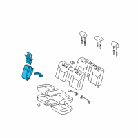 OEM Lexus GS350 Rear Seat Armrest Assembly, Center Diagram - 72830-30B10-A1