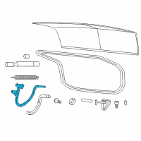 OEM 2020 Dodge Charger Hinge-Deck Lid Diagram - 55113712AF