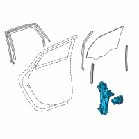 OEM 2015 Buick Verano Rear Side Door Window Regulator Assembly Diagram - 20941786