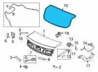 OEM 2021 Acura TLX WEATHERSTRIP Diagram - 74865-TGV-A01