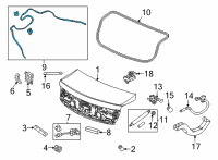 OEM Acura TLX CABLE, TRUNK OPENER Diagram - 74880-TGV-A01