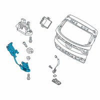 OEM 2019 Kia Sportage Power Tail Gate Power Latch Assembly Diagram - 81230D9100
