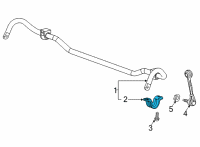 OEM Chevrolet Corvette Stabilizer Shaft Bracket Diagram - 23428468