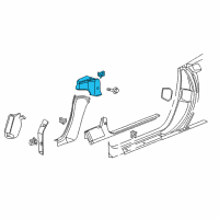 OEM 2009 Chevrolet Corvette Lock Pillar Trim Diagram - 22815264