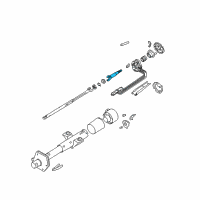 OEM 1985 Chevrolet C10 Steering Column Upper Shaft Assembly (W/Race) Diagram - 7828404