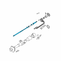 OEM 1986 GMC Safari Steering Column Shaft (Complete) Diagram - 7843902