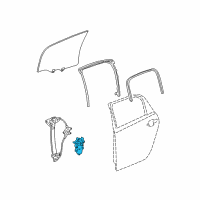 OEM 2011 Chevrolet Impala Motor Kit, Front Side Door Window Regulator (LH) Diagram - 19180071