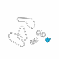 OEM Cadillac SRX Serpentine Idler Pulley Diagram - 12604688