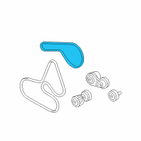 OEM 2005 Cadillac SRX Alternator Belt Diagram - 12578062