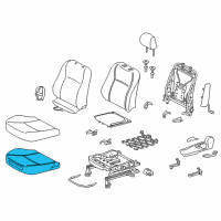 OEM 2014 Toyota Yaris Seat Cushion Pad Diagram - 71512-52560