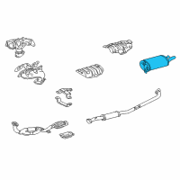 OEM 1998 Lexus ES300 Exhaust Tail Pipe Assembly Diagram - 17440-20011