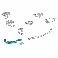 OEM Toyota Camry Converter & Pipe Diagram - 17410-20160