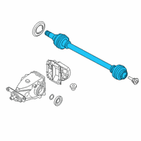 OEM BMW 330e xDrive OUTPUT SHAFT, REAR RIGHT Diagram - 33-20-9-423-550