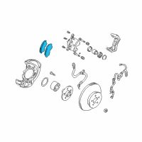 OEM Toyota RAV4 Front Pads Diagram - 04465-42130