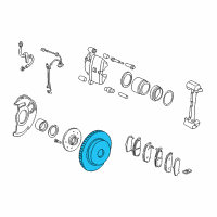 OEM 1993 Honda Civic Disk, Front Brake Diagram - 45251-TAR-G00